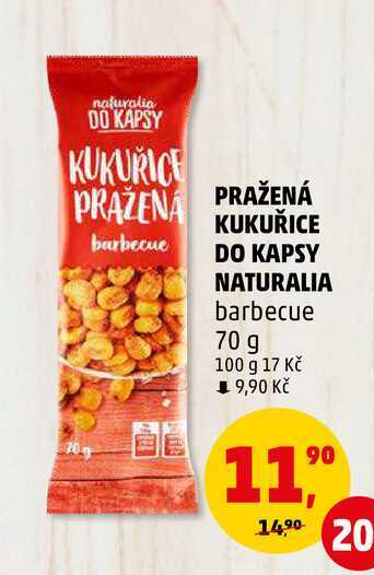 PRAŽENÁ KUKUŘICE DO KAPSY NATURALIA barbecue, 70 g