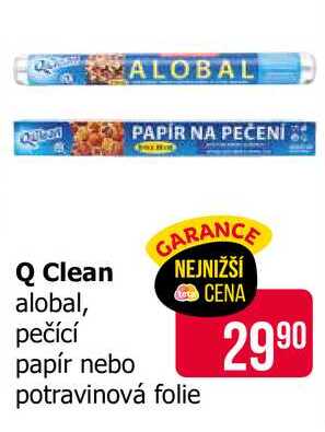 Q Clean alobal, pečící papír nebo  potravinová folie 