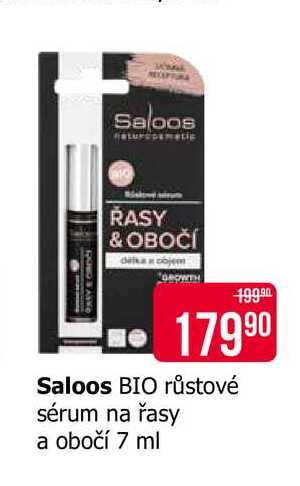 Saloos BIO růstové sérum na řasy a obočí 7 ml 