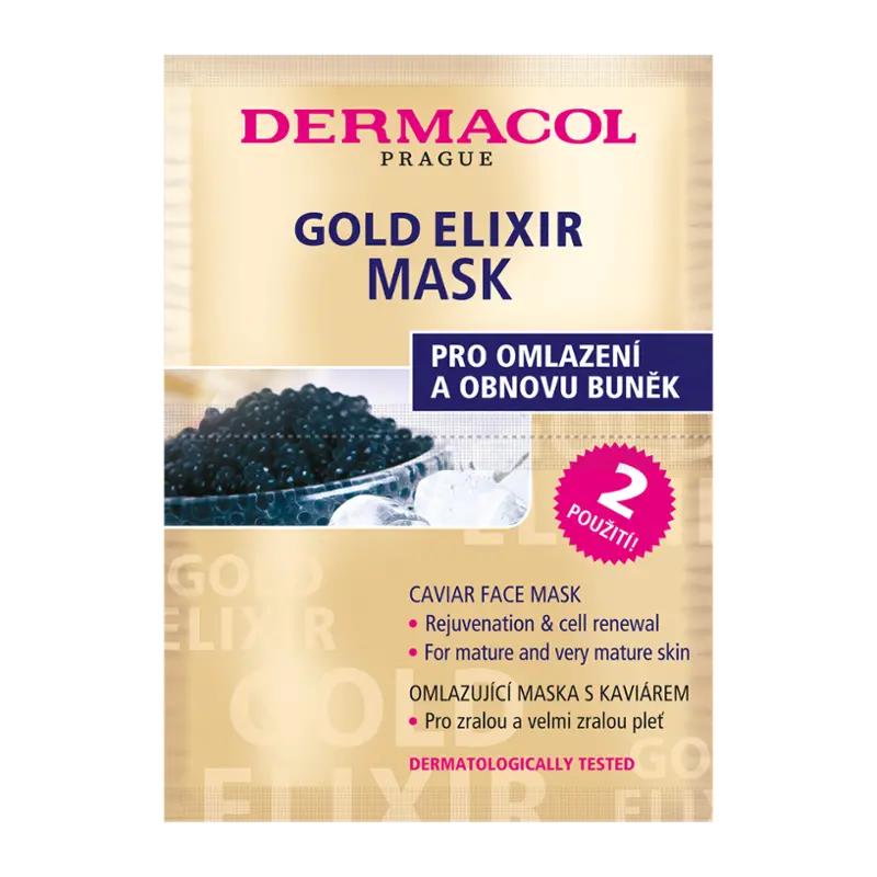 Dermacol Pleťová maska Gold Elixír, 16 ml