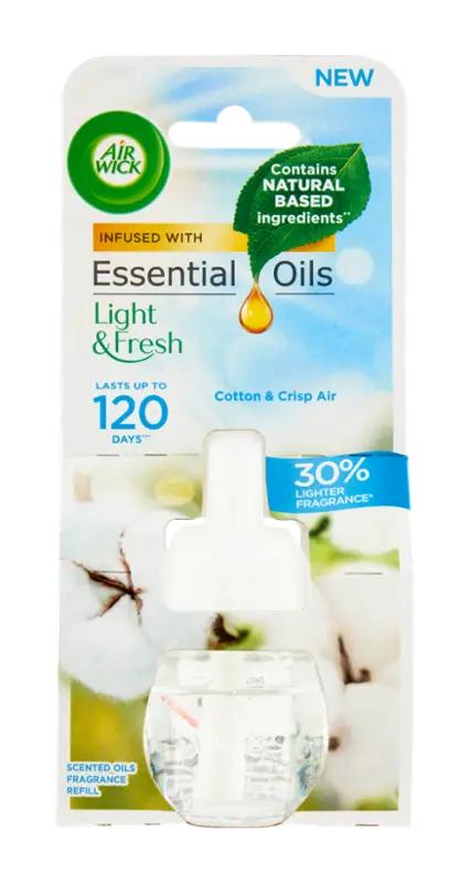 Air Wick Tekutá náplň Essential Oils do elektrického osvěžovače vzduchu Svěží bavlna, 19 ml