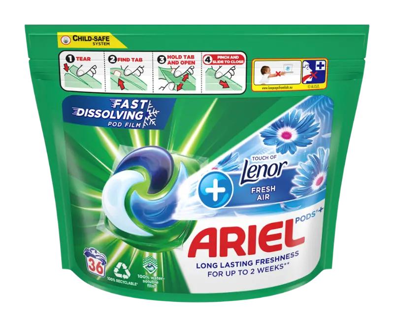 Ariel Prací kapsle All-in-1 +Touch of Lenor Fresh Air, 36 pd