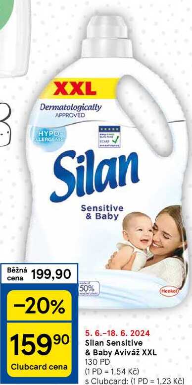 Silan Sensitive & Baby Aviváž XXL, 130 PD 
