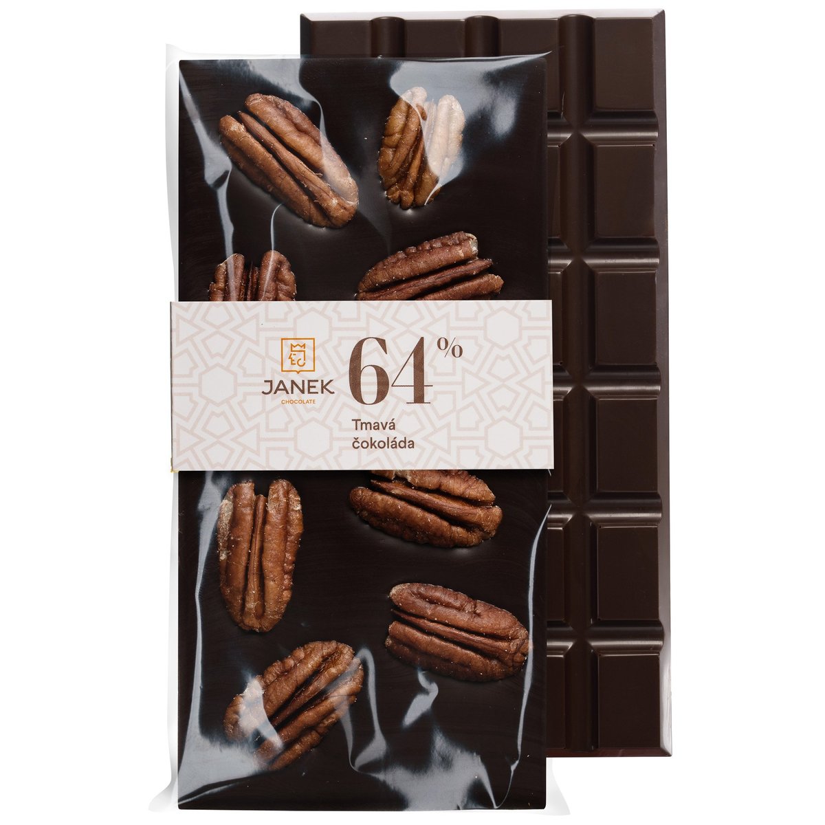 Čokoládovna Janek Hořká čokoláda s pekanovými ořechy
