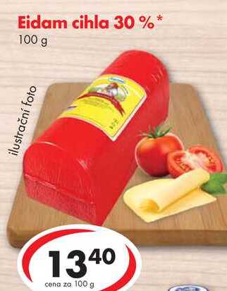 Eidam cihla 30 %, 100 g