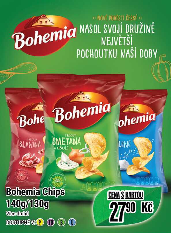 Bohemia Chips 140g/130g 