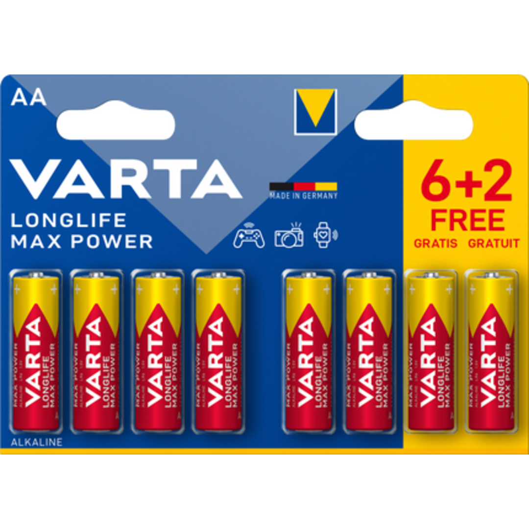 Varta Longlife Max Power 6+2 AA