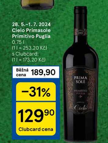 Cielo Primasole Primitivo Puglia, 0.75 l