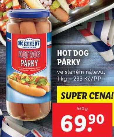 HOT DOG PÁRKY, 550 g
