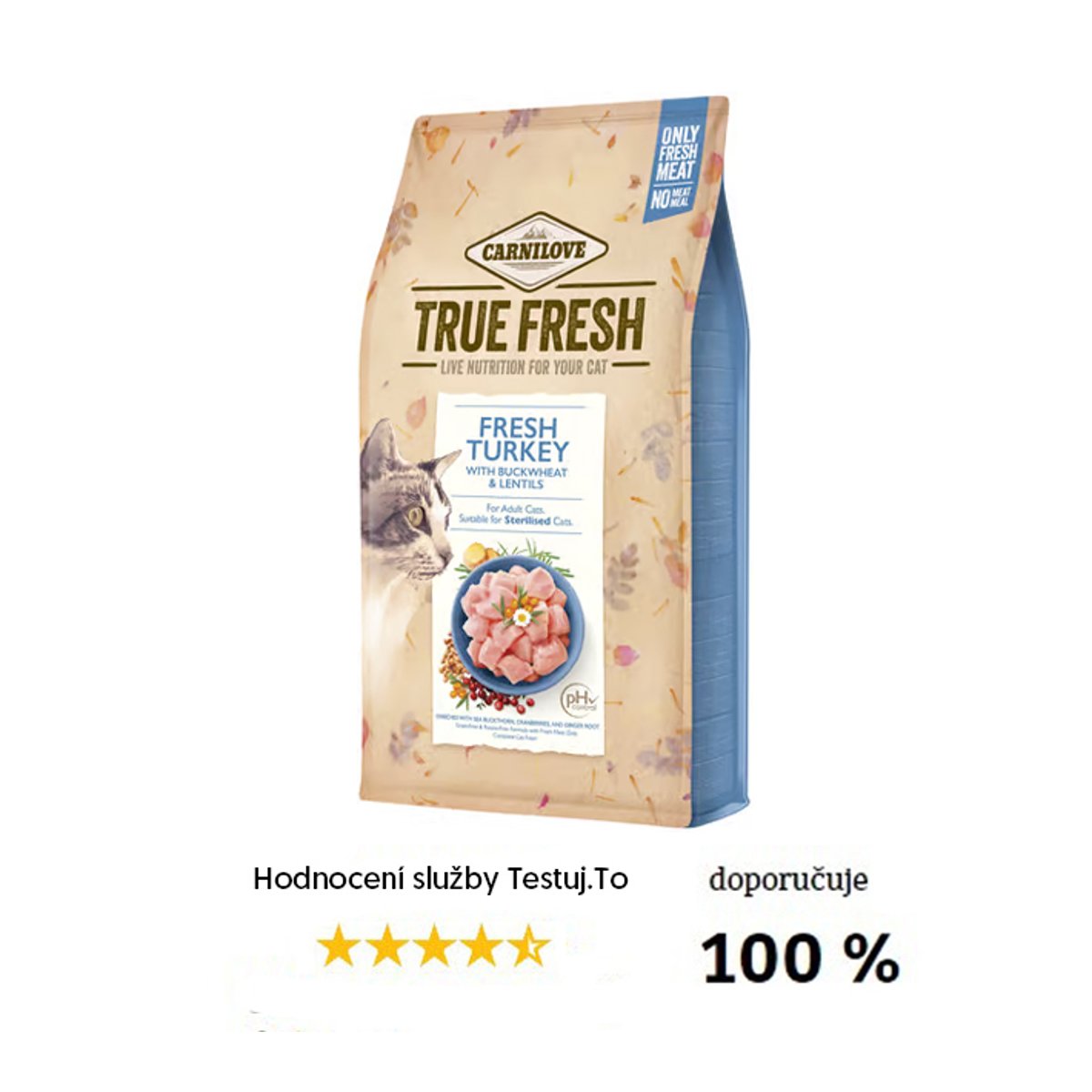 Carnilove True Fresh Granule pro kočky – krocan