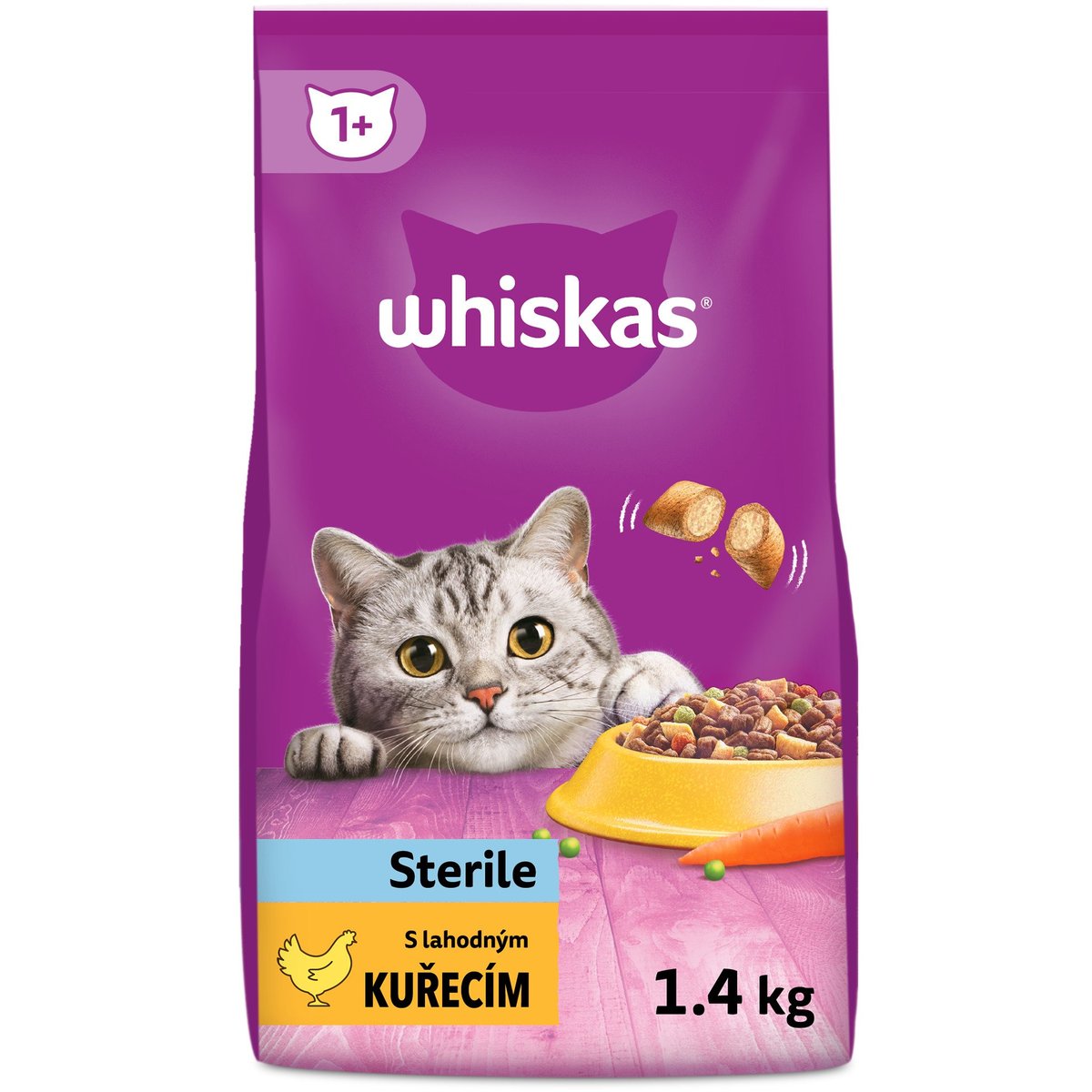 Whiskas Granule pro dospělé kastrované kočky s kuřecím