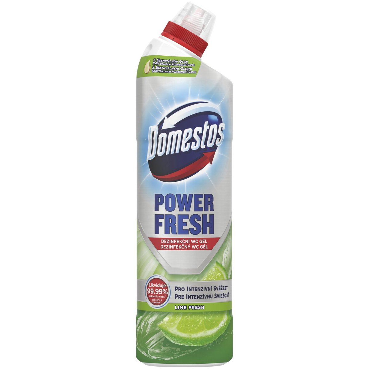 Domestos Power Fresh Lime Tekutý dezinfekční a čistící přípravek na toalety