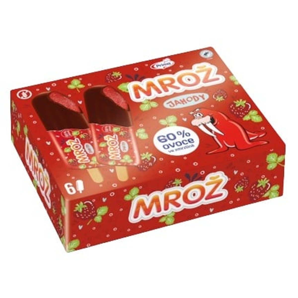 Prima Mrož jahodový multipack (6×60 ml)