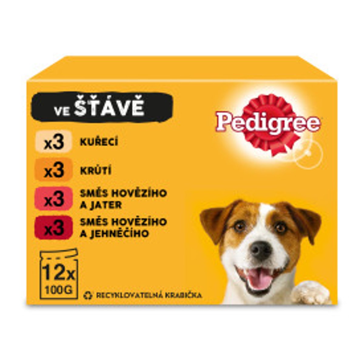 Pedigree Kapsičky masový výběr se zeleninou ve šťávě pro dospělé psy 12×100 g