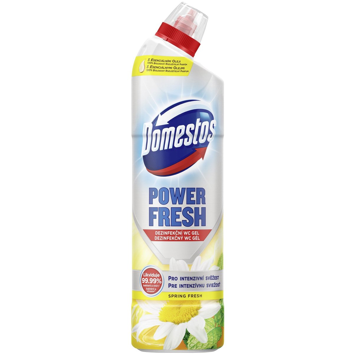 Domestos Power Fresh Spring Tekutý dezinfekční a čistící přípravek na toalety