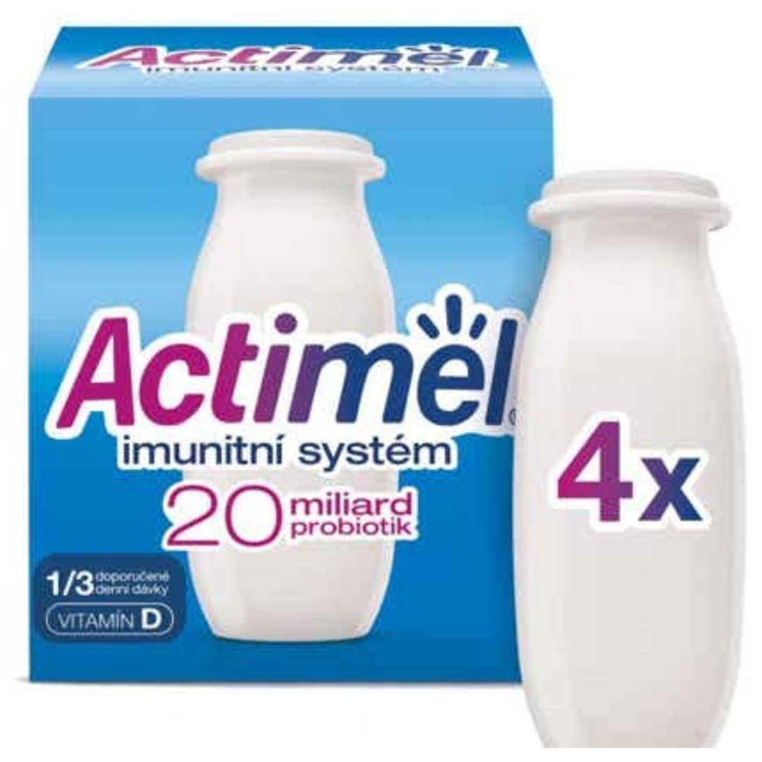 Actimel Probiotický jogurtový nápoj s vitamíny bílý 4x100g