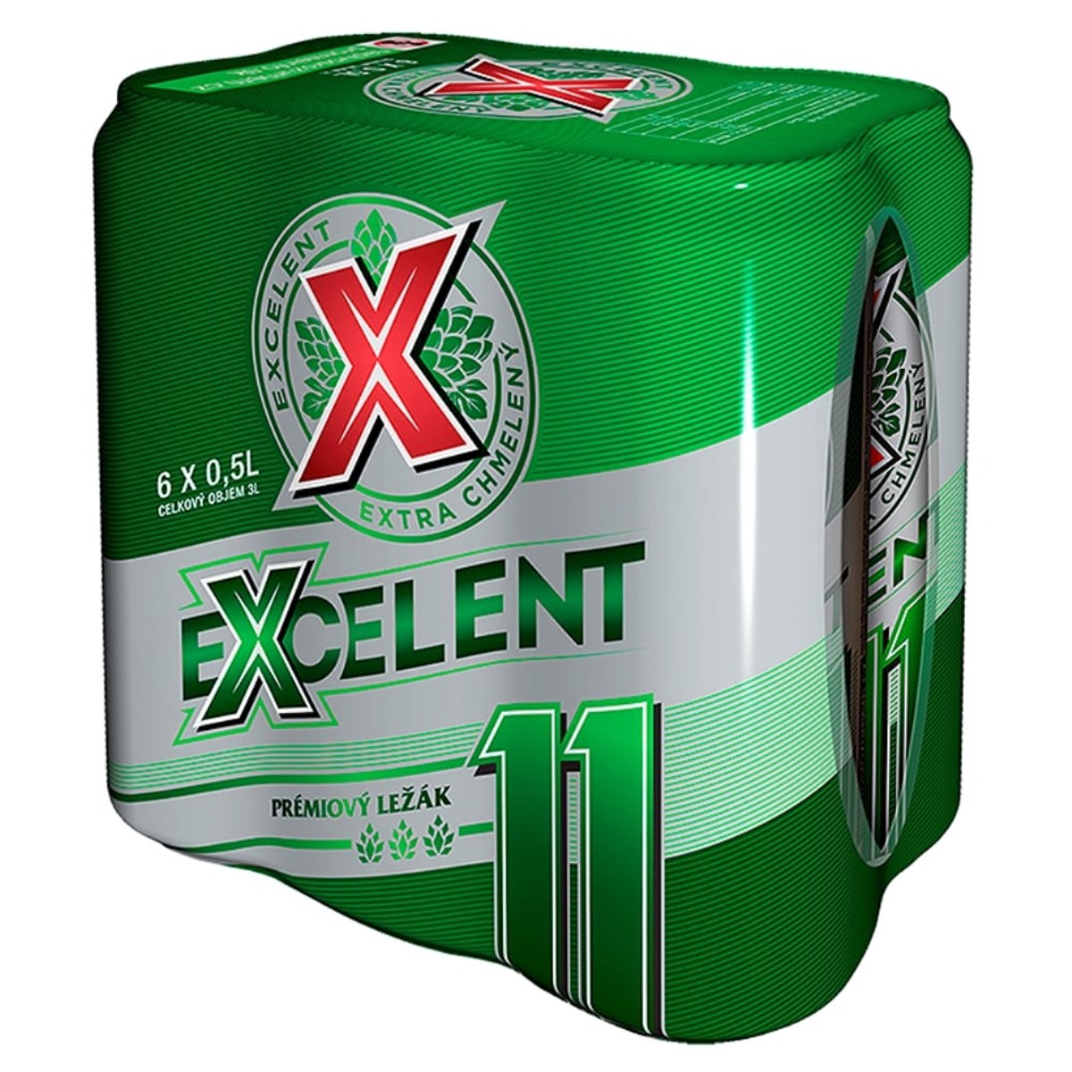 Excelent Pivo ležák světlý 6×0,5 l plech