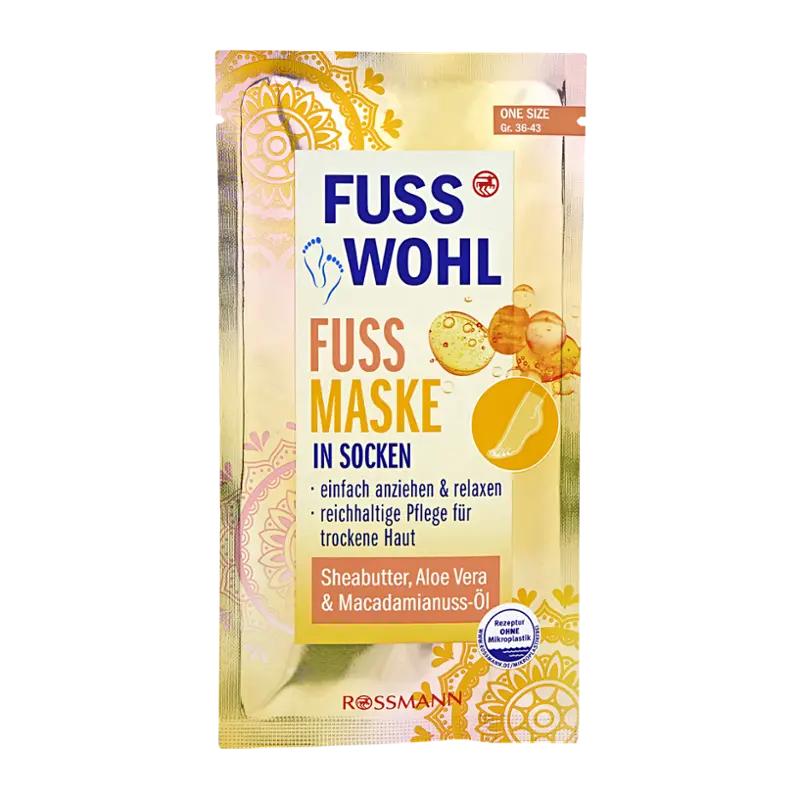 Fusswohl Textilní maska na nohy, 1 ks