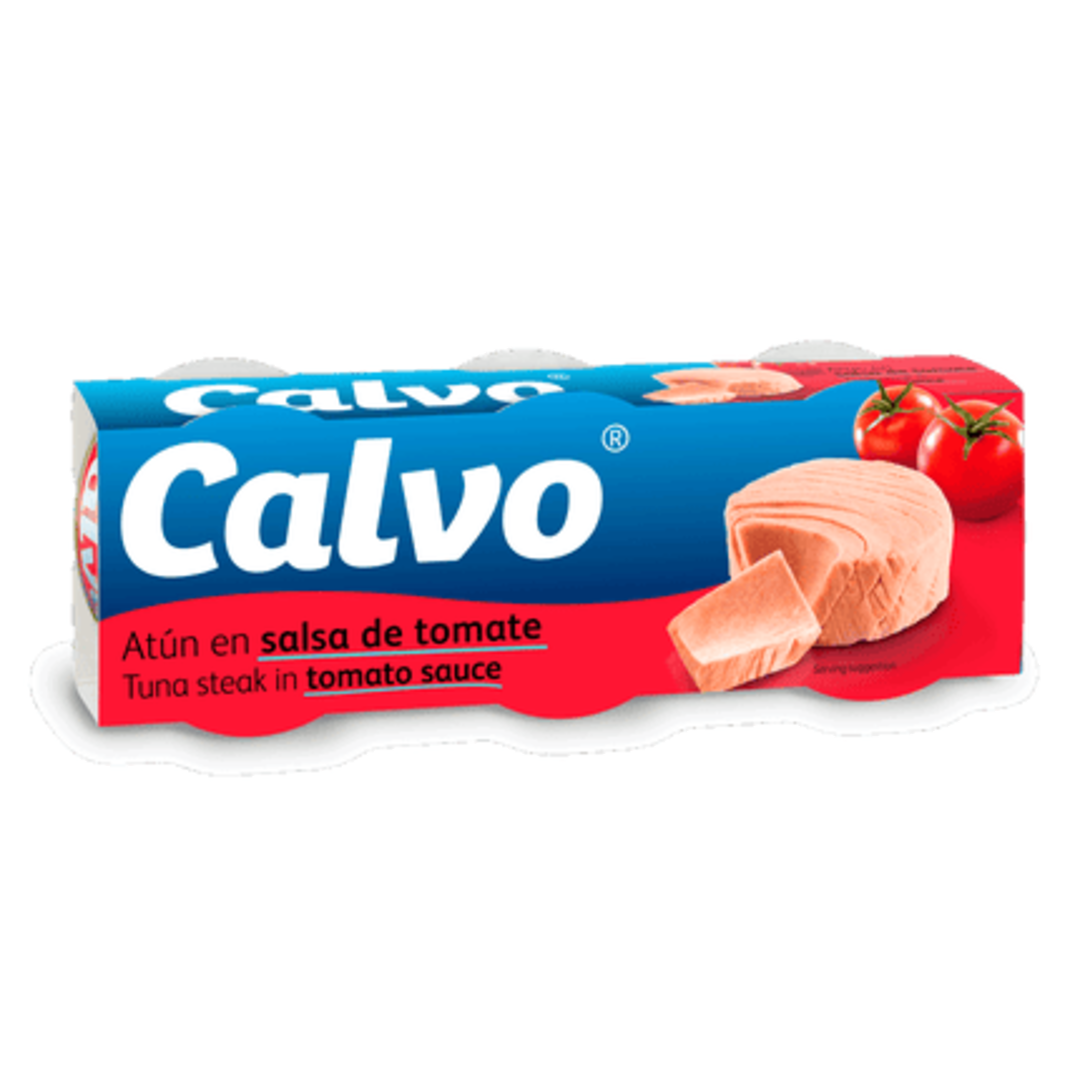 Calvo Tuňák v rajčatové omáčce, 3x80g