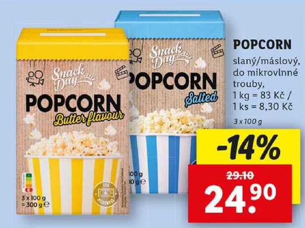 POPCORN, 3x 100 g