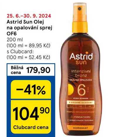 Astrid Sun Olej na opalování sprej OF6, 200 ml 