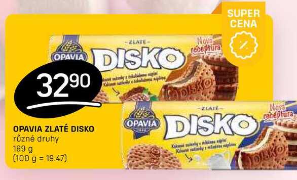 OPAVIA ZLATÉ DISKO různé druhy 169 g