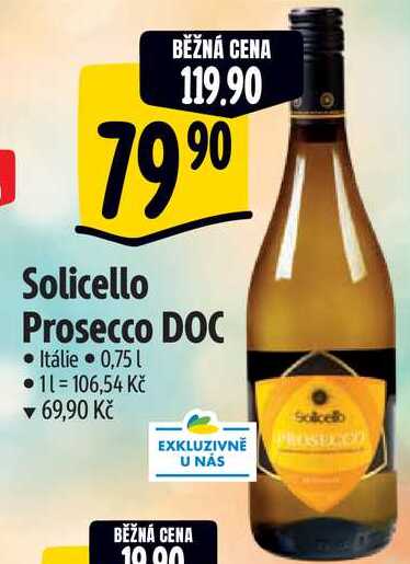 Solicello Prosecco DOC, 0,75 l