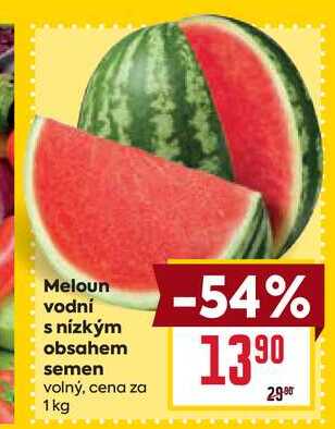 Meloun vodní s nízkým obsahem semen volný, cena za 1kg 