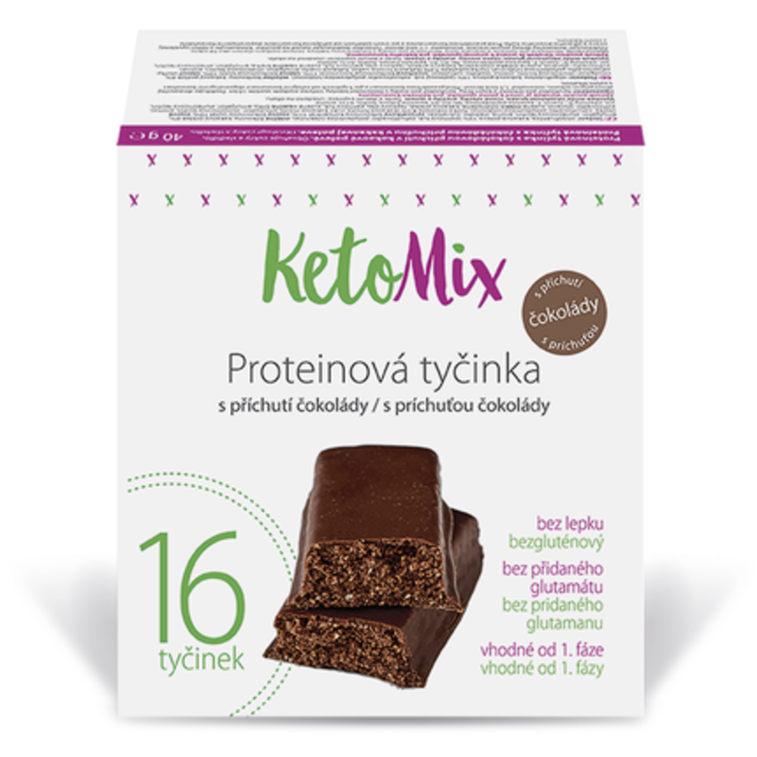 KetoMix Tyčinka s příchutí čokolády 16x40g