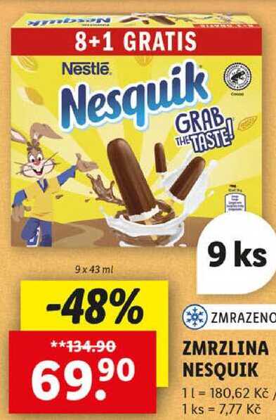 ZMRZLINA NESQUIK, 9x 43 ml