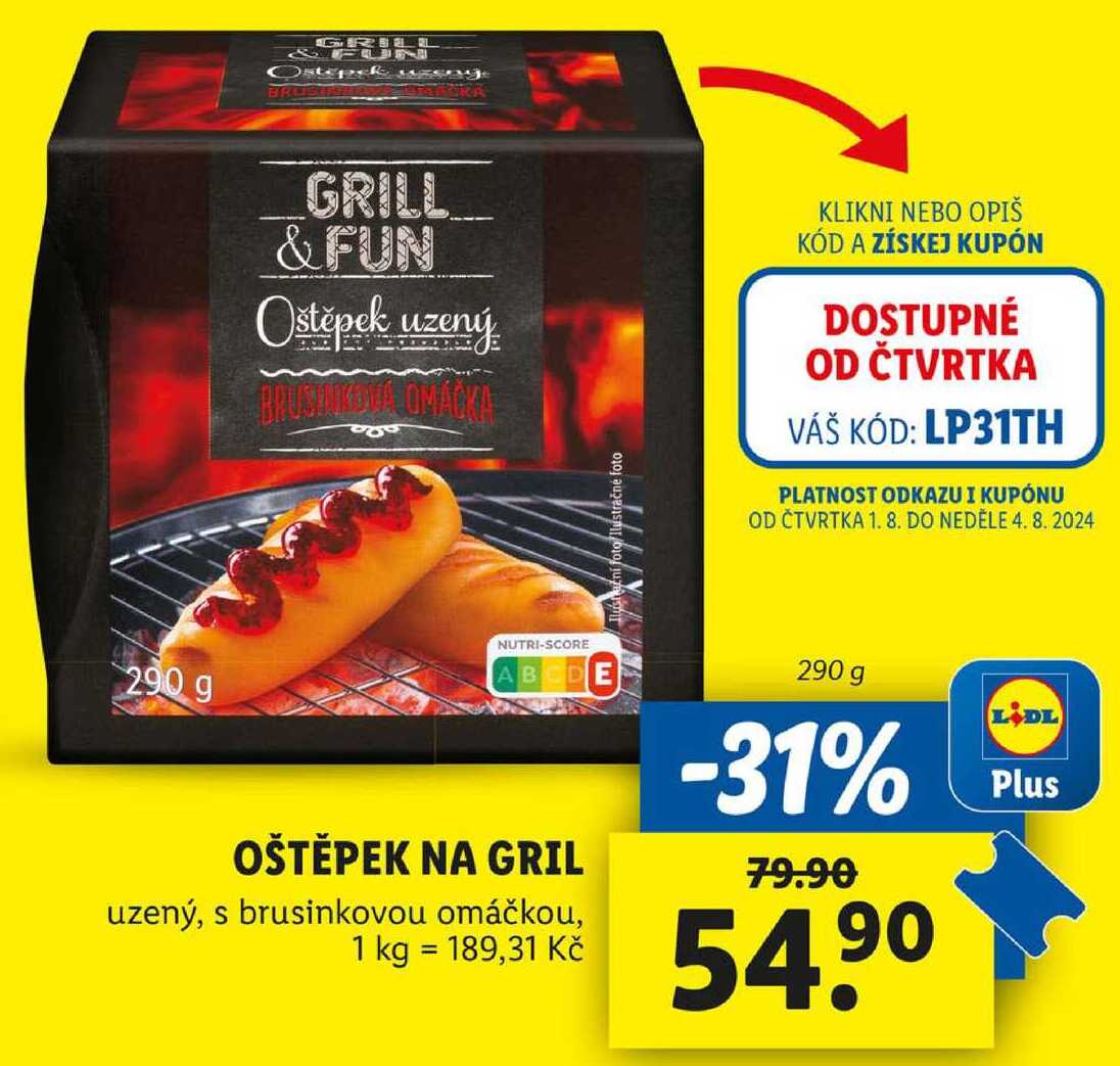 OŠTĚPEK NA GRIL, 290 g