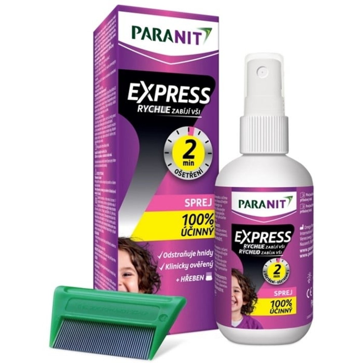 Paranit Express sprej 95ml+hřeben