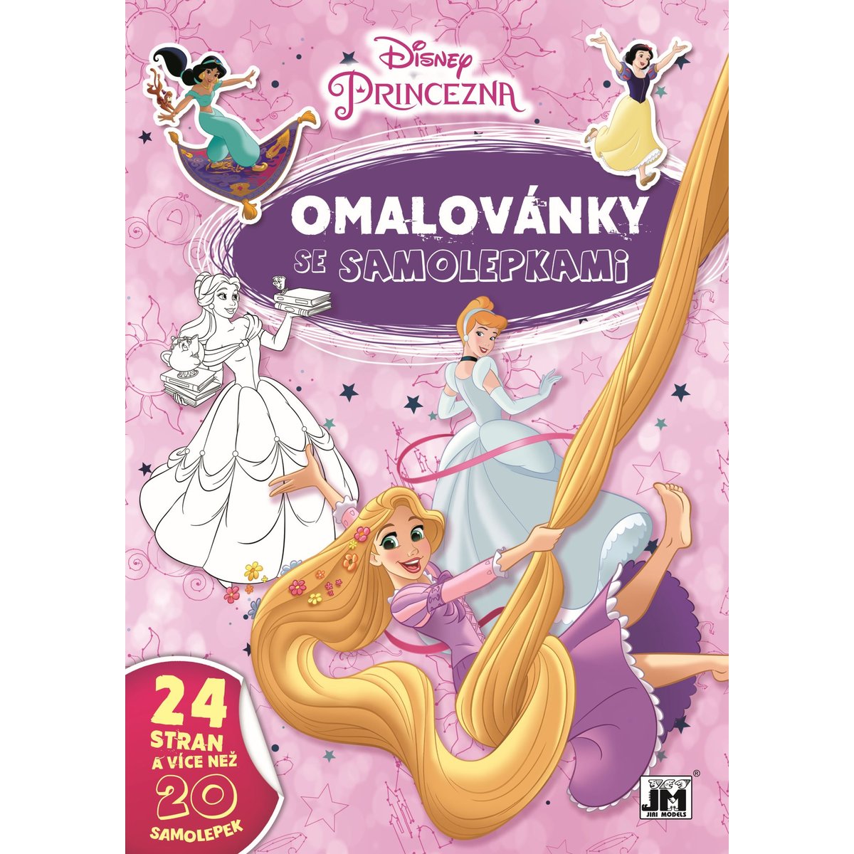 JIRI MODELS Omalovánky se samolepkami Disney princezny