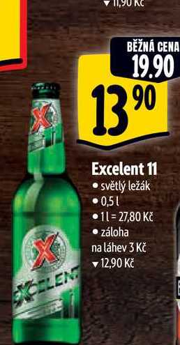 Excelent 11 světlý ležák 0,5l