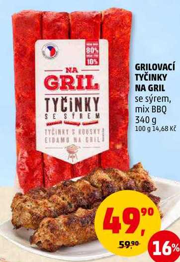 GRILOVACÍ TYČINKY NA GRIL se sýrem, 340 g