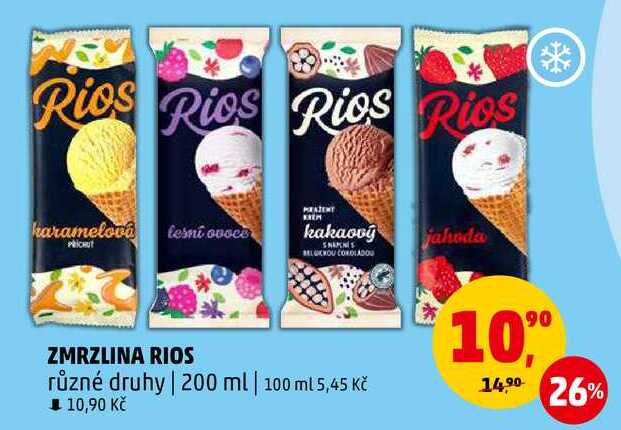 ZMRZLINA RIOS různé druhy, 200 ml