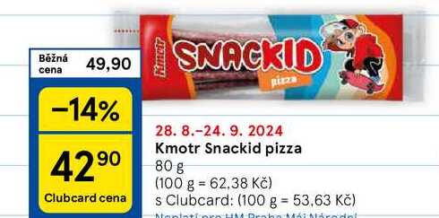 Kmotr Snackid pizza, 80 g