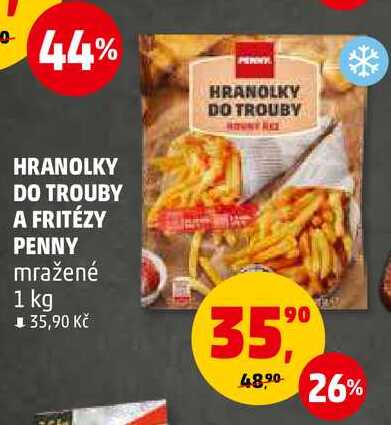 HRANOLKY DO TROUBY A FRITÉZY PENNY mražené, 1 kg