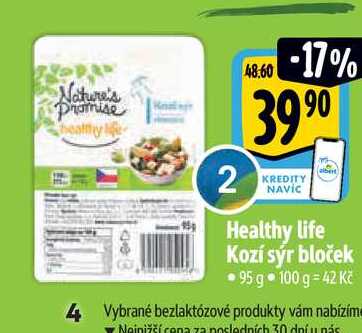  Healthy life Kozí sýr bloček • 95 g 