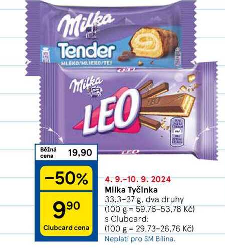 Milka Tyčinka, 33.3-37 g