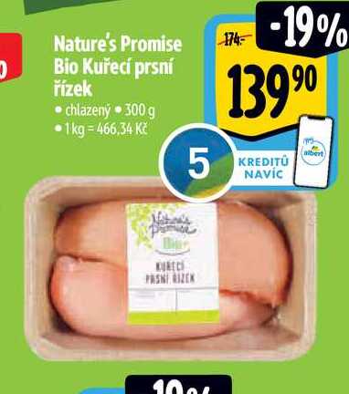 Nature's Promise Bio Kuřecí prsní řízek  300 g