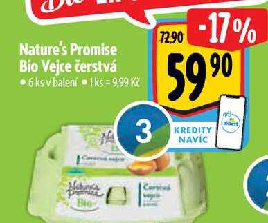 Nature's Promise Bio Vejce čerstvá  6 ks 