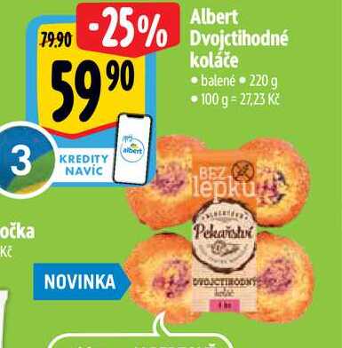  Albert Dvojctihodné  koláče • balené • 220 g 