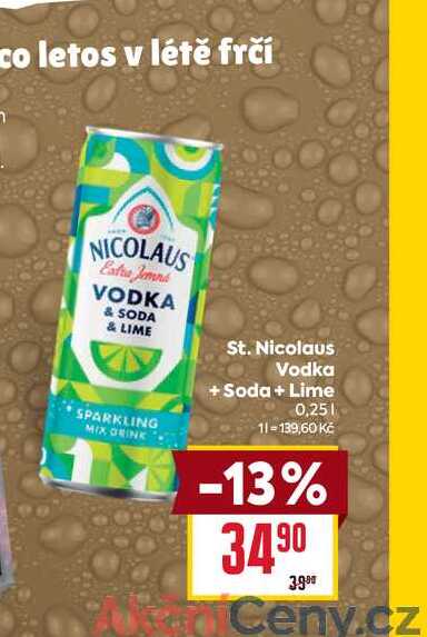 St. Nicolaus Vodka Soda + Lime 0,25l