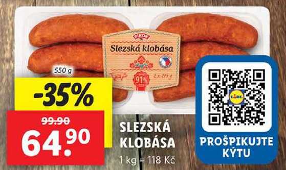 Slezská klobása, 550 g