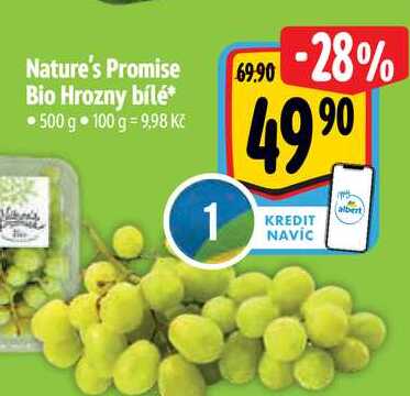 Nature's Promise Bio Hrozny bílé 500 g