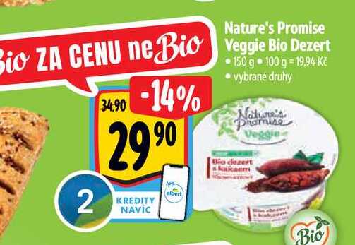 Nature's Promise Veggie Bio Dezert 150 g vybrané druhy 