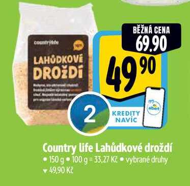 Country life Lahůdkové droždí 150 g vybrané druhy 