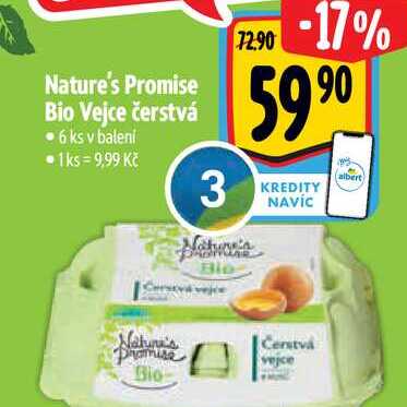 Nature's Promise Bio Vejce čerstvá 6 ks