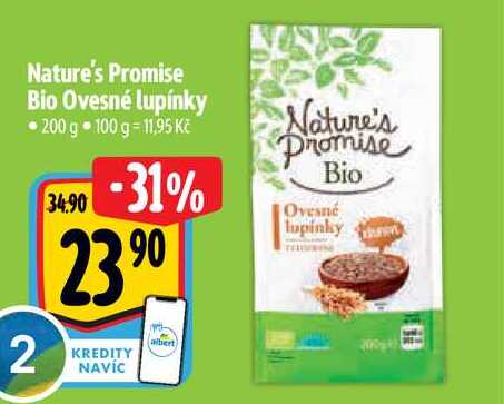 Nature's Promise Bio Ovesné lupínky 200 g 